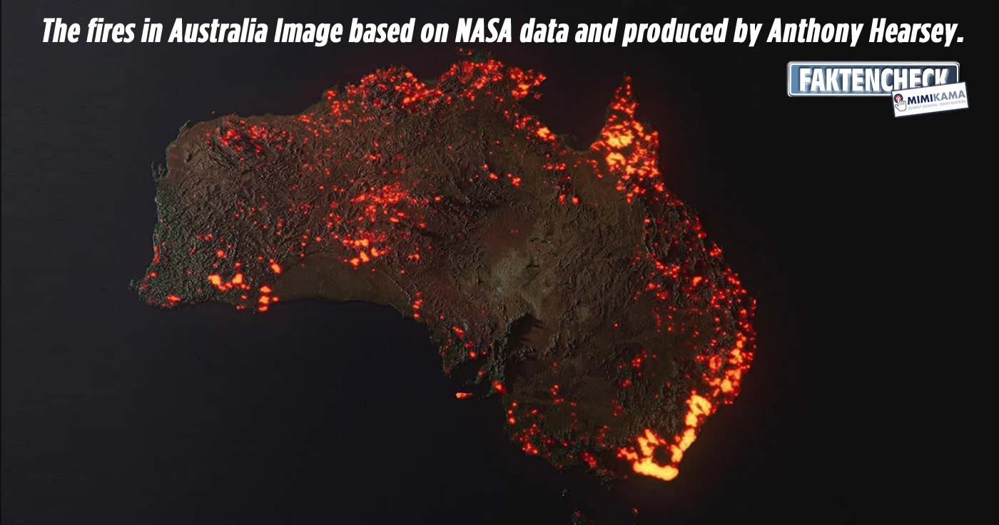 Ist das ein Bild der NASA von den Bränden in Australien?