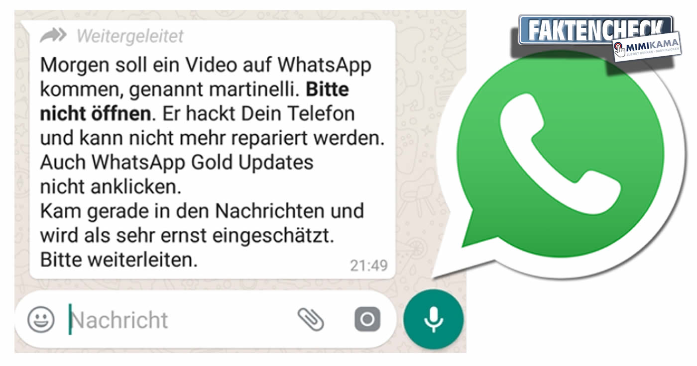 Martinelli & WhatsApp Gold Warnung