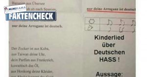 Kinderlied „… nur deine Arroganz ist deutsch“ (Faktencheck)