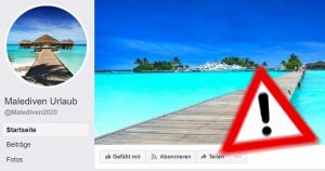 Vorsicht vor angeblichen Gewinnspielen von Facebook-Seiten wie „Malediven Urlaub“