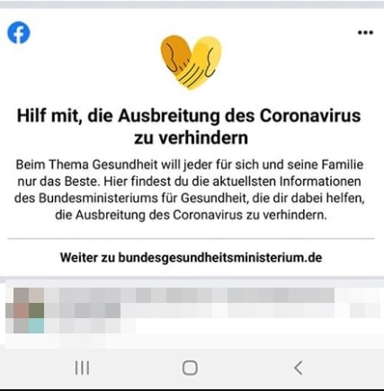 "Hilf mit. die Ausbreitung des Coronavirus zu verhindern"