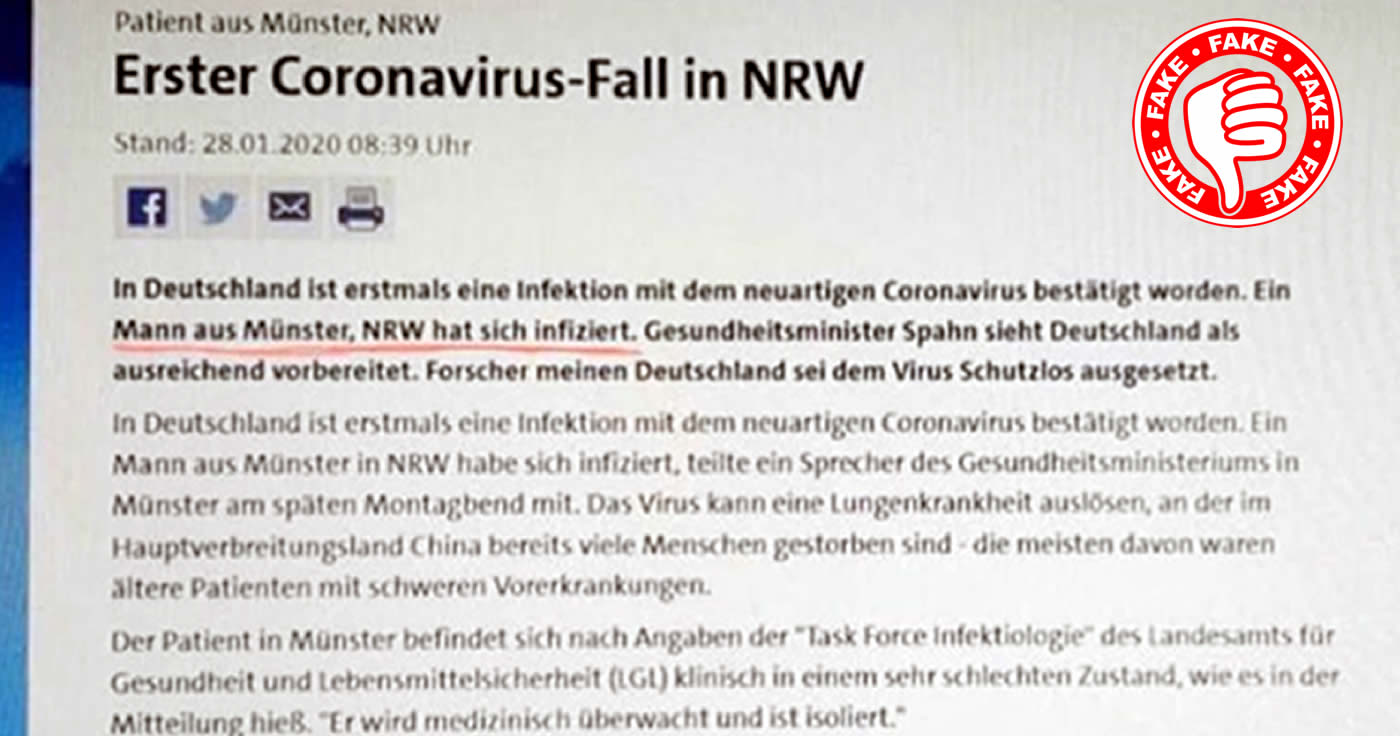Coronavirus in NRW? Trolle verbreiten lokale Panik!