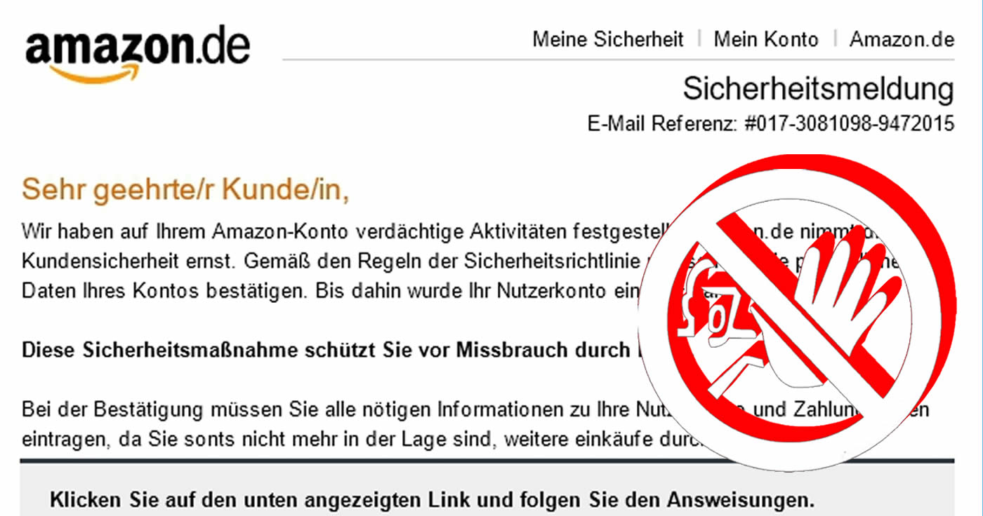 Amazon-Phishing: "Verdächtige Aktivitäten festgestеllt" - Strengt euch mal mehr an!