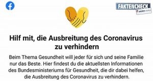 Facebook informiert Nutzer zum Thema Coronavirus