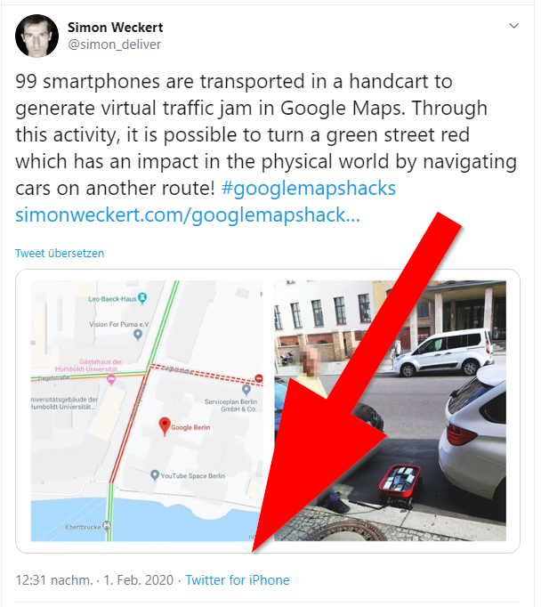 Google Maps Tweet