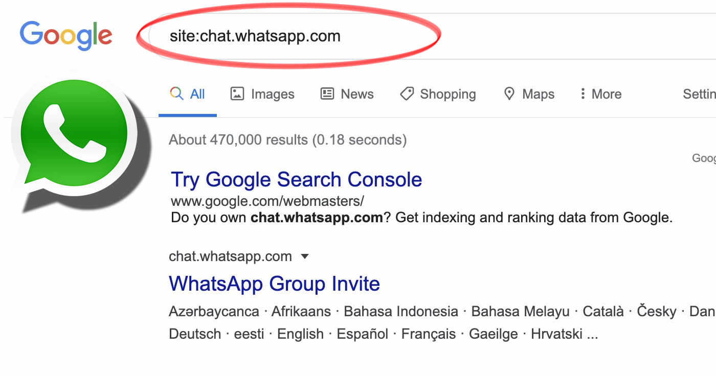 Links zu Hunderttausenden-Whatsapp-Gruppenchats bei Google-Suche öffentlich!