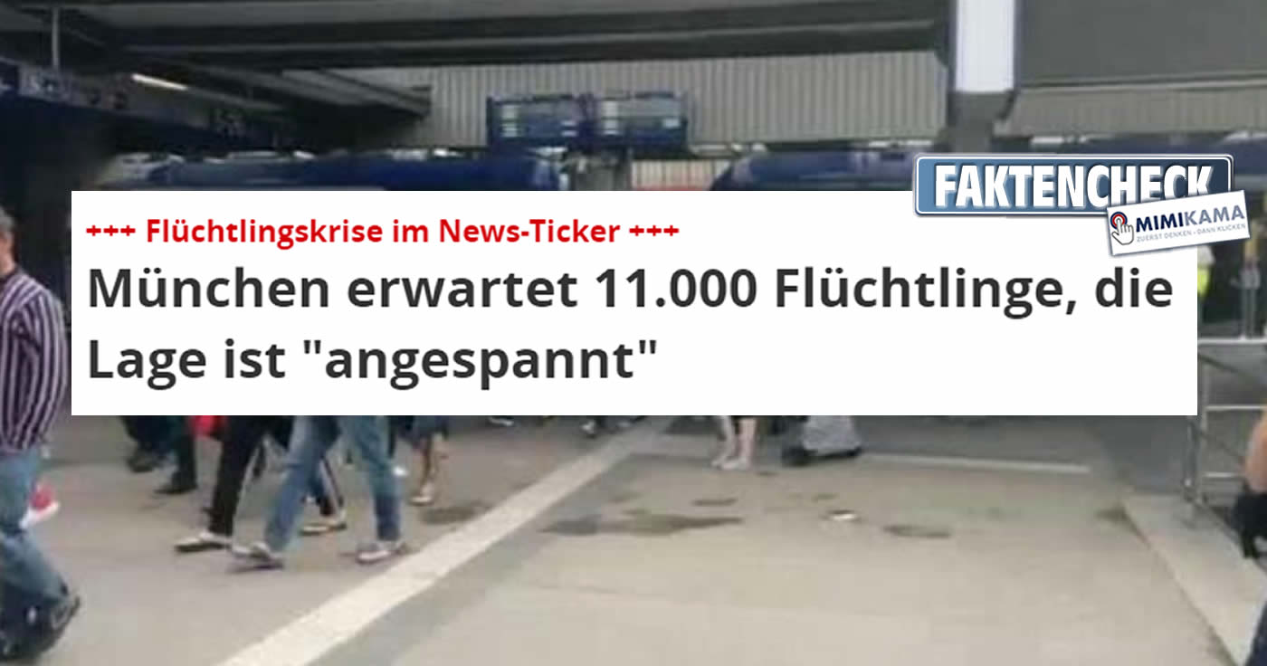 "München erwartet 11.000 Flüchtlinge" - der Faktencheck