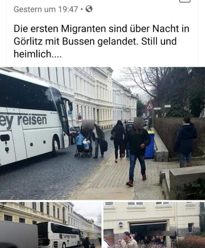 Posting: Migranten & Görlitz, Quelle Facebook