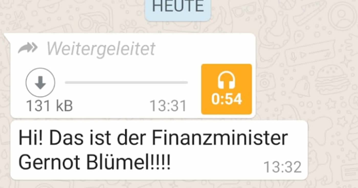 Gefälschte Audiodatei des Finanzministers Gernot Blümel (ÖVP) in Umlauf!