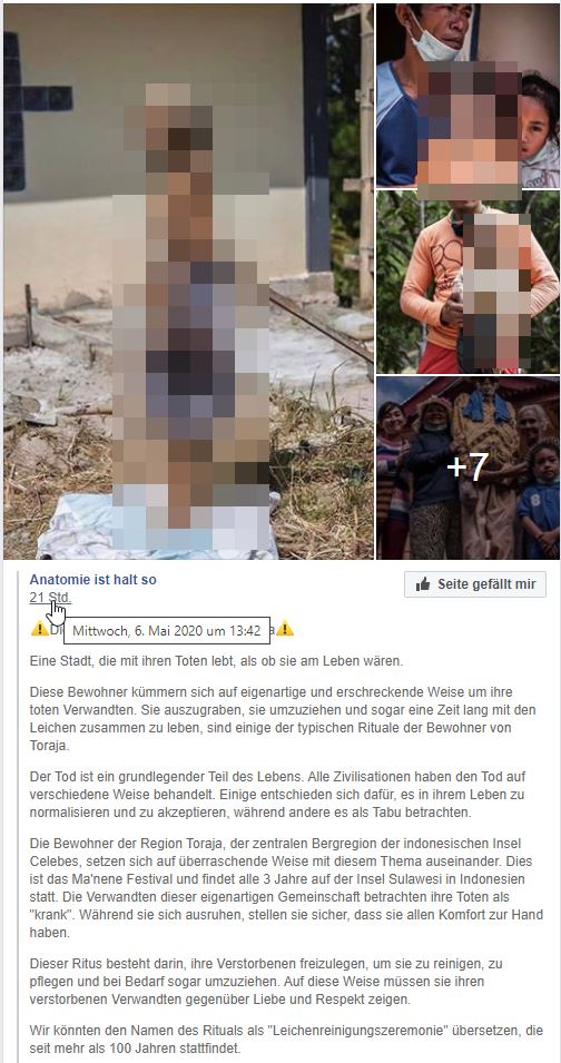 Screenshot der Anfrage