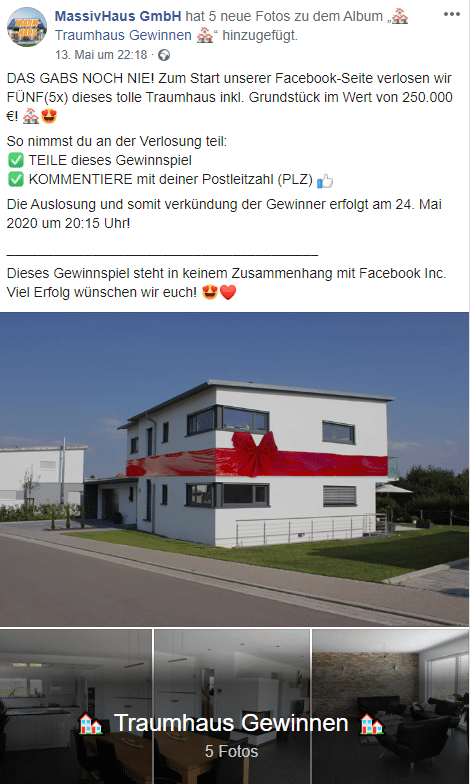 Screenshot: Facebook FakeSeite