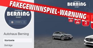 Fake car dealership page on Facebook offers a competition