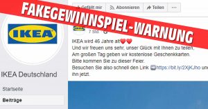 Facebook: Fakeseite von „IKEA Deutschland“