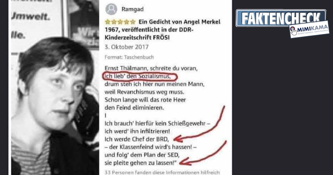 Nein, das ist kein Gedicht von Angela Merkel!
