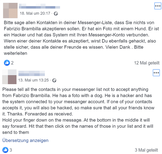 Der Kettenbrief über Fabrizio