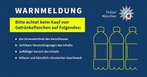 Vergiftete Getränke! Polizei München warnt vor Bedrohungslage