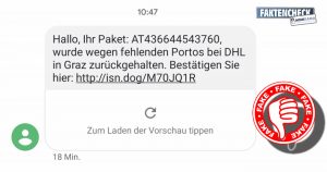 Abofalle: Gefälschte SMS der DHL