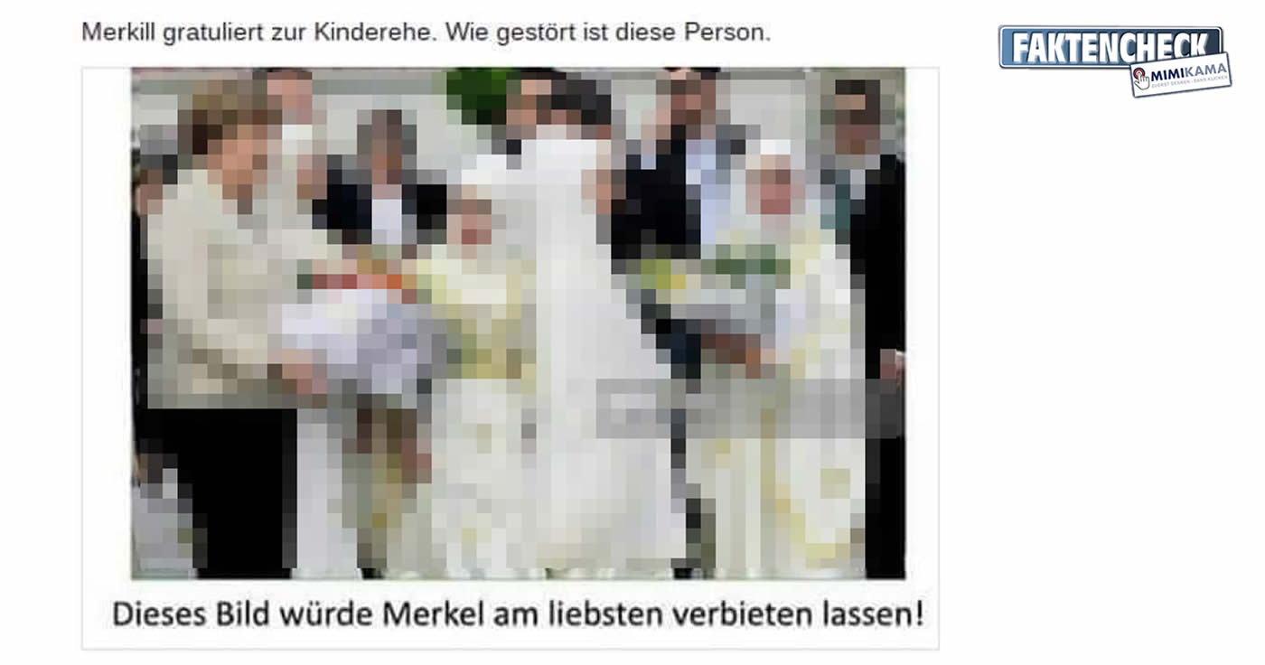 Nein, Merkel gratuliert nicht zu einer Kinderehe!