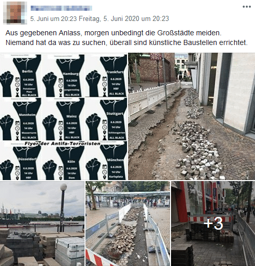 Wurden Pflastersteine bereit gelegt?
