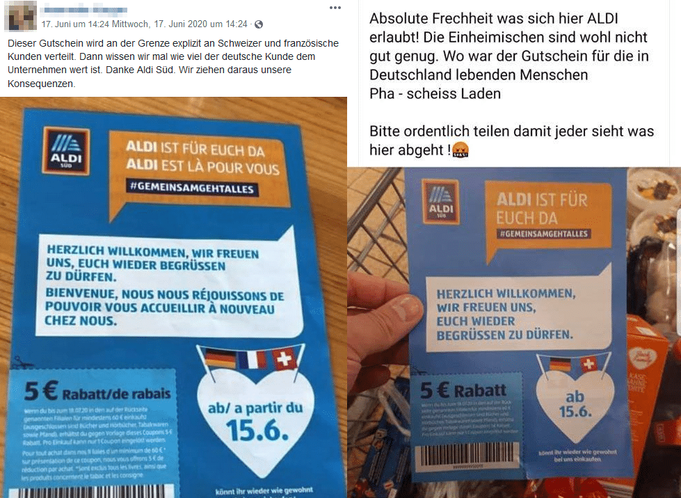 Aldi-Gutschein nicht für Deutsche?