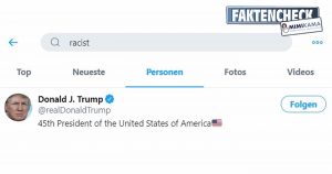 Twitter: Warum führt die Suche nach dem Stichwort „Racist“ zu Donald Trump?