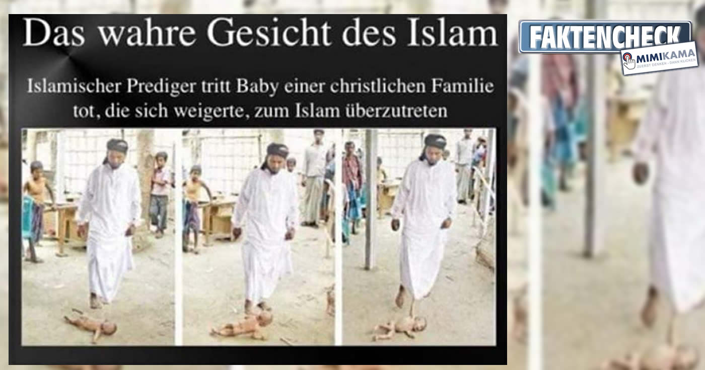 Tritt ein islamischer Prediger ein Baby tot? Nein!