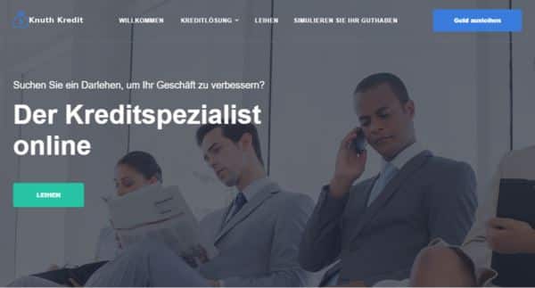Die Startseite von knuth-kredit. online / Quelle: Watchlist Internet
