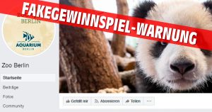 „Zoo Berlin“ – Vorsicht bei gefälschten Seiten, die Eintrittskarten verlosen