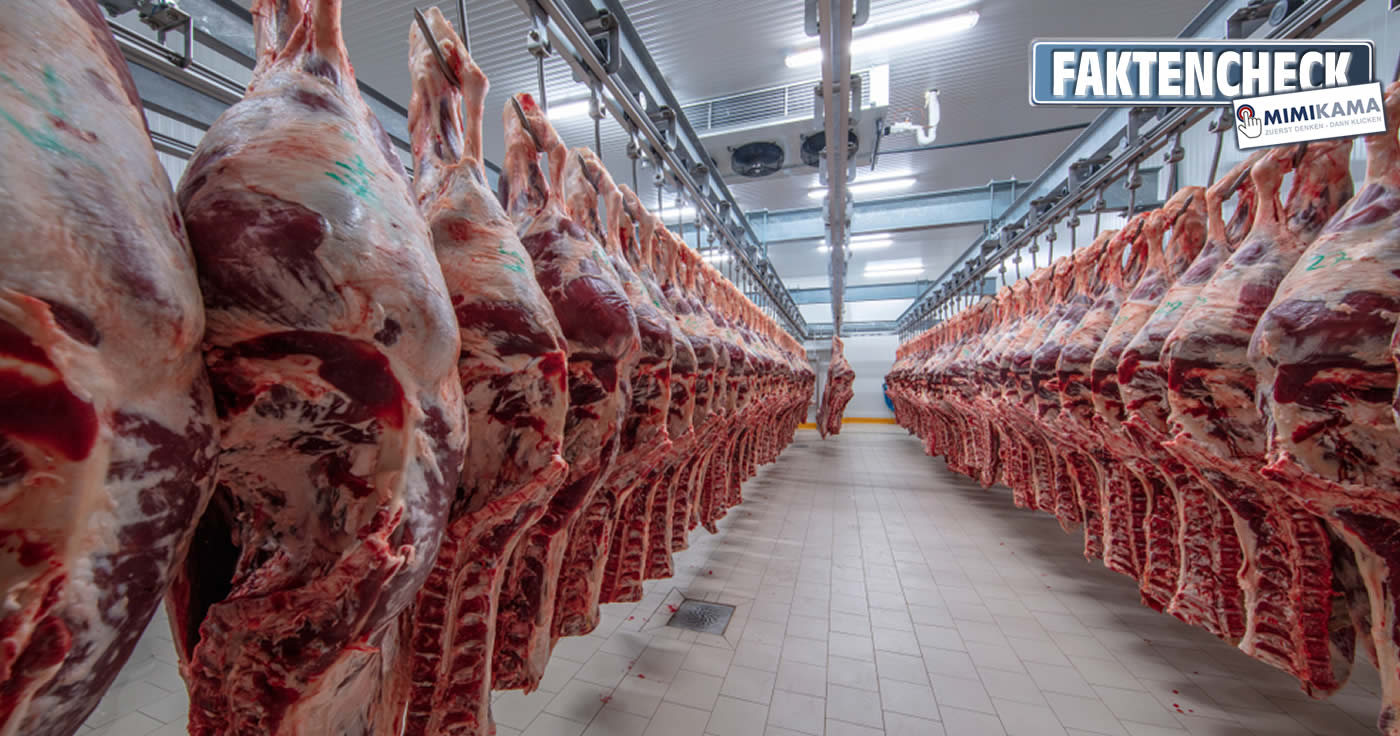 Fake: Wegen Corona nur noch Halal-Fleisch in deutschen Schlachthöfen