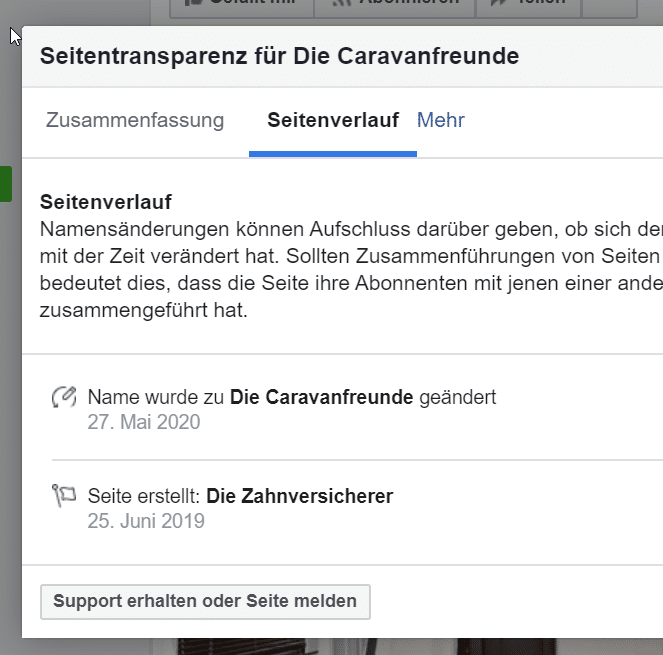 Liebe Caravanfreunde! Echt jetzt? – mimikama.org Screenshot / Facebook