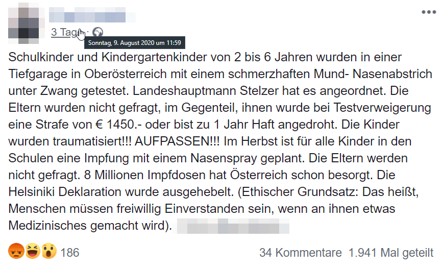 Screenshot: Facebook