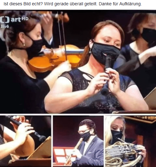 Das Orchester mit Masken