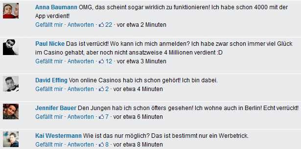 Falsche Kommentare