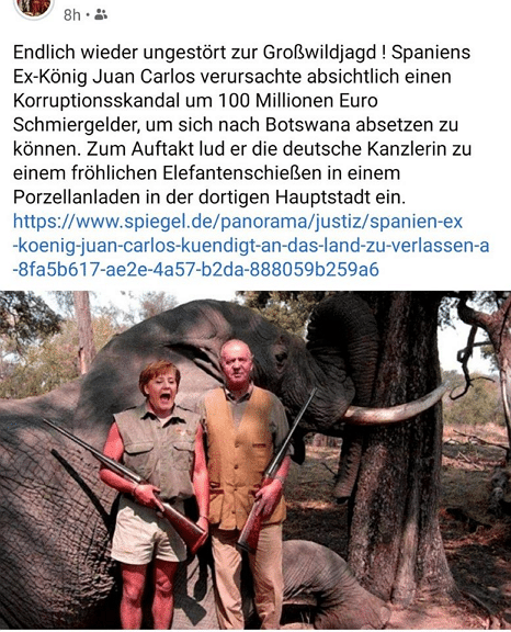 Merkel auf Elefantenjagd?
