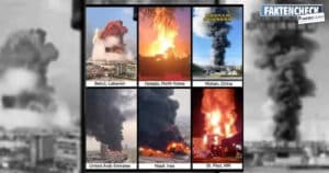 Zeigen Brandfotos einen Zusammenhang mit der Beirut-Explosion? Nein!
