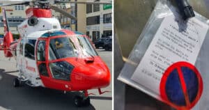 A speeding ticket for a helicopter in Gerolstein