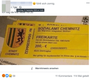 Free ticket for the Chemnitz social welfare office