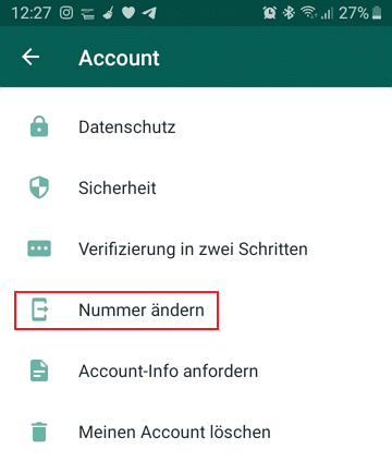 Die Nummer in WhatsApp ändern