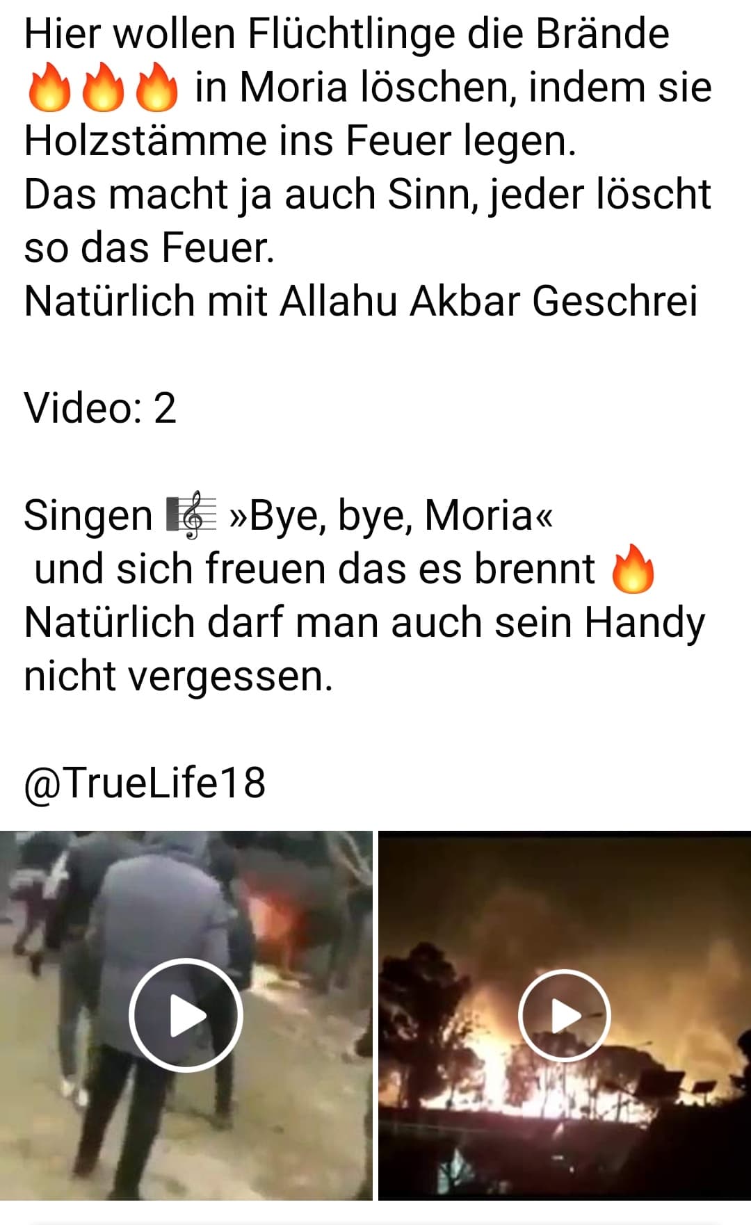 Moria: Falsche Videos zu den Bränden aufgetaucht. – mimikama.org Das Video stammt nicht aus Moria
