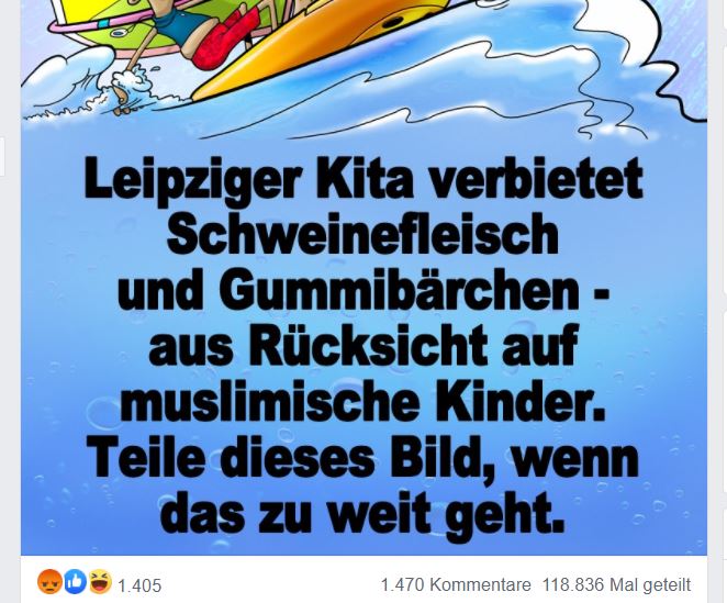Leipziger KiTa und das Schweinefleischverbot: Der Faktencheck! – mimikama.org Leipziger KiTa? Hinweis: Die Wiedergabe des Bildes dient zur Auseinandersetzung mit dem Thema.
