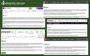 Das sind nur fünf von vielen Fake-Shops, die Wort für Wort den gleichen "Über Uns"-Text verwenden. Das sind nur fünf von vielen Fake-Shops, die Wort für Wort den gleichen "Über Uns"-Text verwenden.