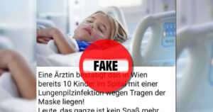 Wien: 10 Kinder mit Lungenpilzinfektion wegen Masken im Krankenhaus? Nein.