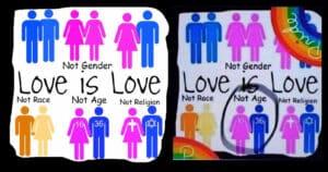 Love is Love: Sharepic has been manipulated.