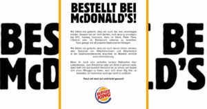 „Bestellt bei McDonald’s!“ Werbekampagne ist kein Fake.