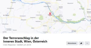 Facebooks Crisis Response lässt Videos und Falschmeldungen zu Terror in Wien zu