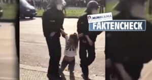 Polizeigewalt gegen ein Kind auf einer Anti-Corona-Demo? Nein!