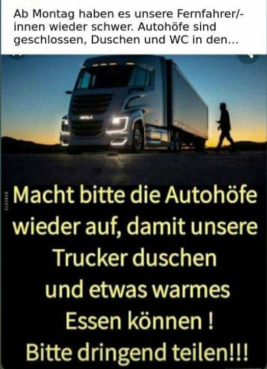 Trucker können nicht mehr duschen oder warmes Essen, weil die Autohöfe wegen Corona verschlossen sind? – mimikama.org Trucker Faktencheck
