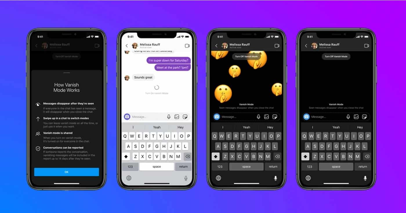 Swipe up! Discover Vanish Mode for Messenger and Instagram