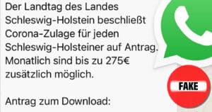 WhatsApp gag: €275 Corona allowance for Schleswig-Holstein