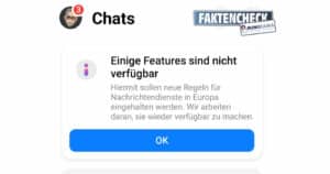 Facebook Messenger: “Some features are not available”